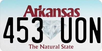 AR license plate 453UON