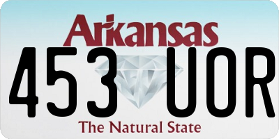 AR license plate 453UOR