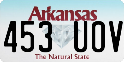 AR license plate 453UOV