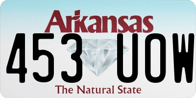 AR license plate 453UOW