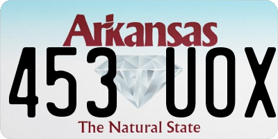 AR license plate 453UOX