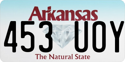 AR license plate 453UOY