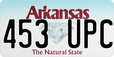 AR license plate 453UPC