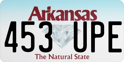 AR license plate 453UPE
