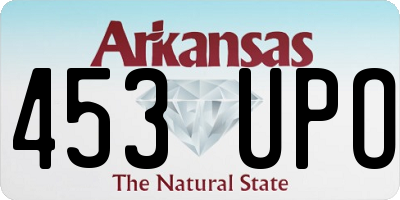 AR license plate 453UPO
