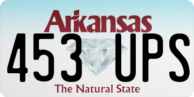 AR license plate 453UPS