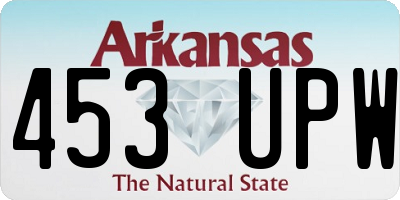 AR license plate 453UPW