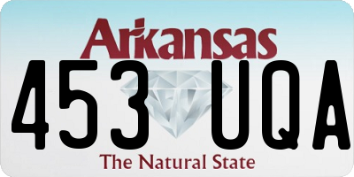 AR license plate 453UQA
