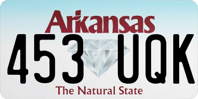 AR license plate 453UQK