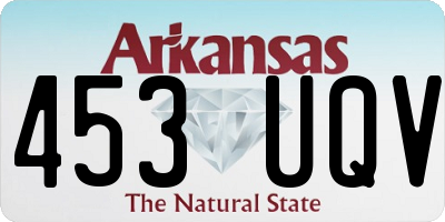 AR license plate 453UQV