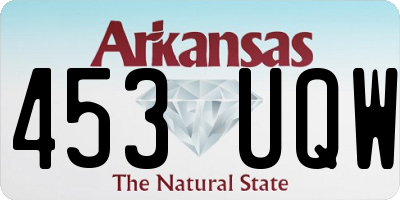 AR license plate 453UQW