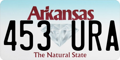 AR license plate 453URA