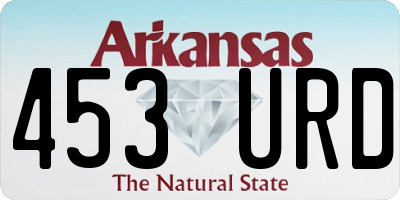 AR license plate 453URD