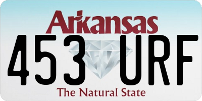 AR license plate 453URF