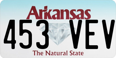 AR license plate 453VEV