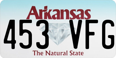 AR license plate 453VFG