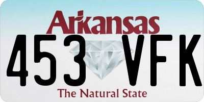 AR license plate 453VFK