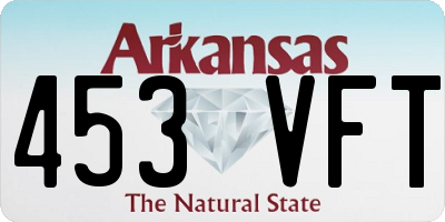 AR license plate 453VFT