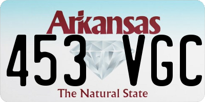 AR license plate 453VGC