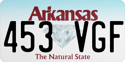 AR license plate 453VGF