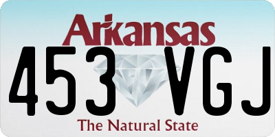 AR license plate 453VGJ