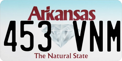 AR license plate 453VNM