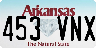 AR license plate 453VNX
