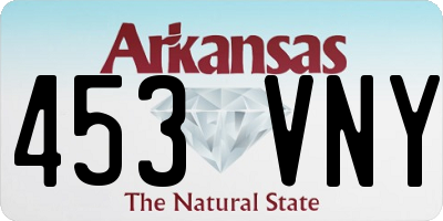 AR license plate 453VNY