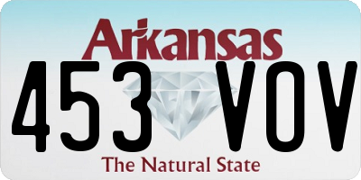 AR license plate 453VOV