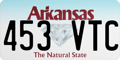 AR license plate 453VTC