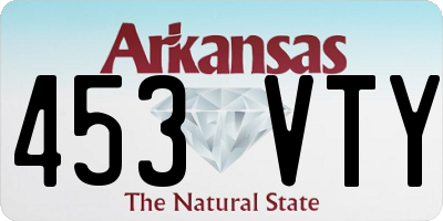 AR license plate 453VTY