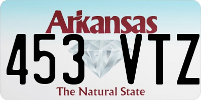 AR license plate 453VTZ