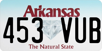 AR license plate 453VUB