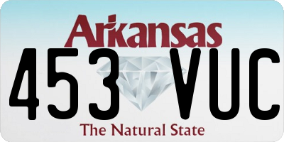 AR license plate 453VUC