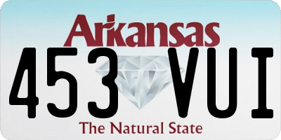AR license plate 453VUI