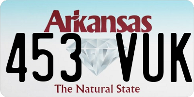 AR license plate 453VUK