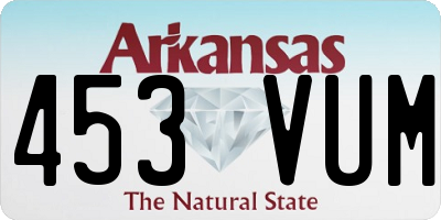AR license plate 453VUM