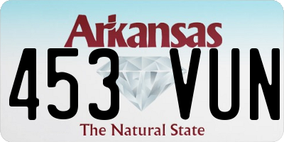 AR license plate 453VUN