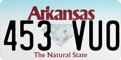 AR license plate 453VUO