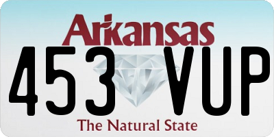 AR license plate 453VUP