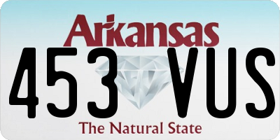 AR license plate 453VUS
