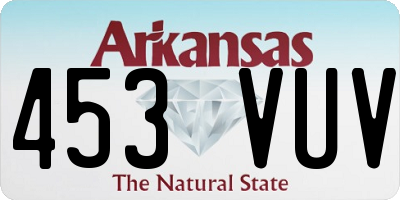 AR license plate 453VUV