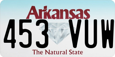 AR license plate 453VUW