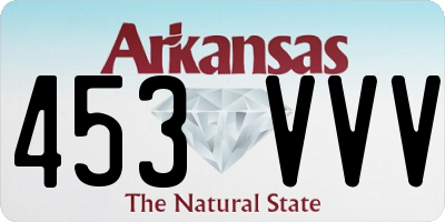 AR license plate 453VVV