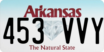 AR license plate 453VVY
