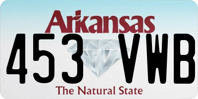AR license plate 453VWB