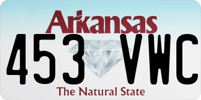 AR license plate 453VWC