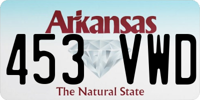 AR license plate 453VWD