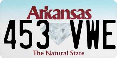AR license plate 453VWE