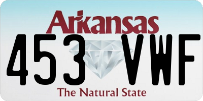 AR license plate 453VWF